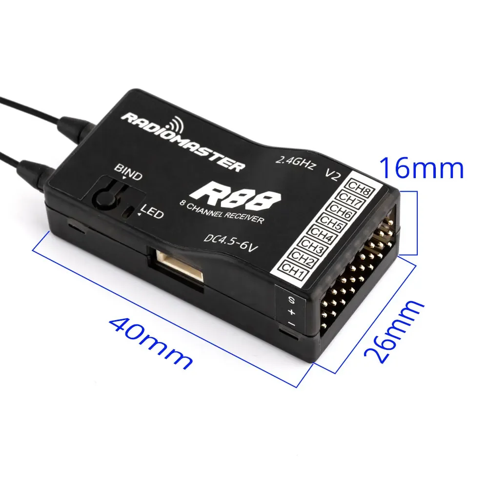 Receiver Sbus 8Ch - RadioMaster R88 V2.0 8-kanałowy odbiornik SFHSS