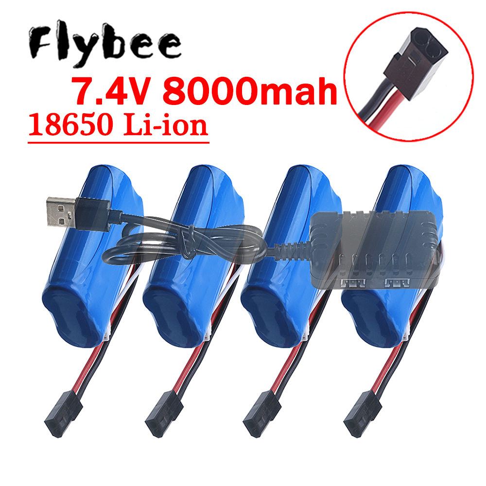 Rc Hobby Vehicles - (5500 Plug) Bateria 18650 7.4V 8000mAh,