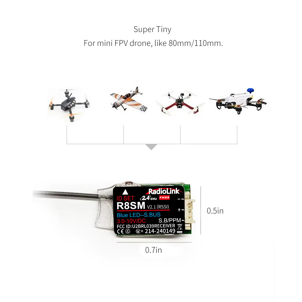 RadioLink R8SM 8-kanałowy 2.4G – Receiver Sbus 8Ch recenzja i cena