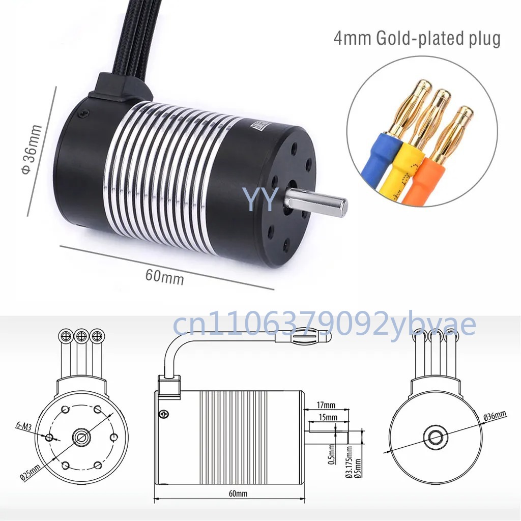 Wodoodporny silnik bezszczotko – Brushless Motor 3650 recenzja i cena